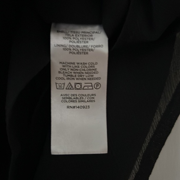 NWT Women’s Ann Taylor Loft Black Short Sleeve High Neck Work Blouse Shirt Sz XS - Picture 8 of 8